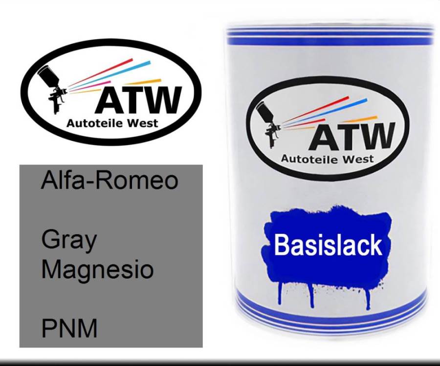 Alfa-Romeo, Gray Magnesio, PNM: 500ml Lackdose, von ATW Autoteile West.